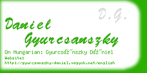 daniel gyurcsanszky business card